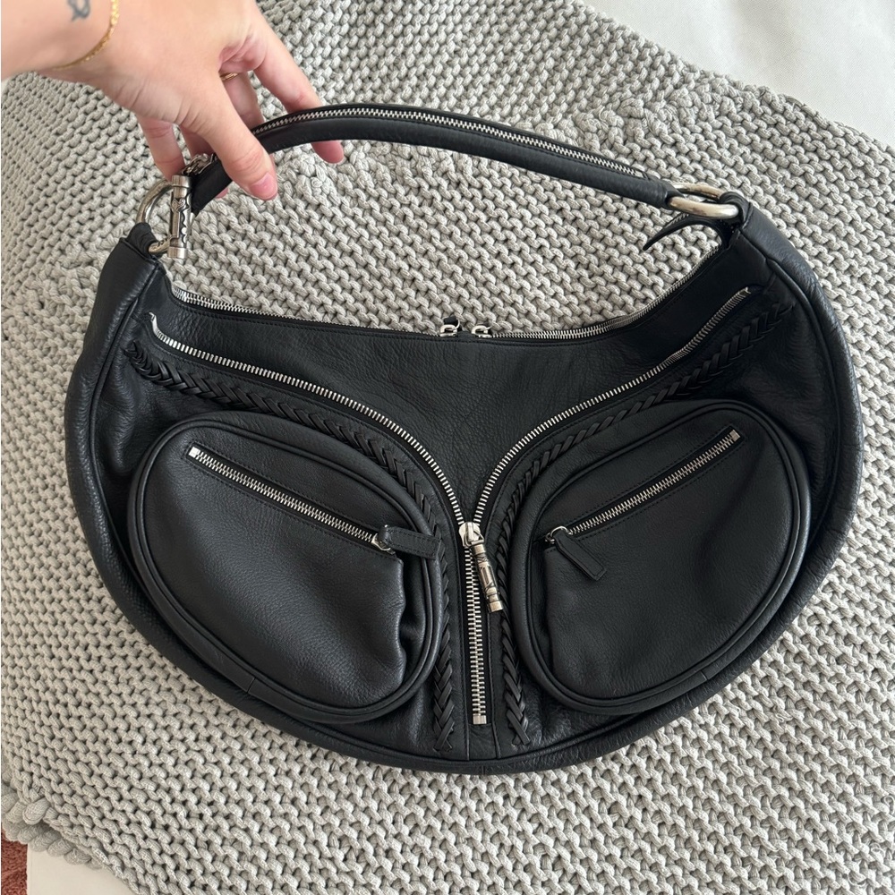 Vintage Versace Hobo Leather Handbag